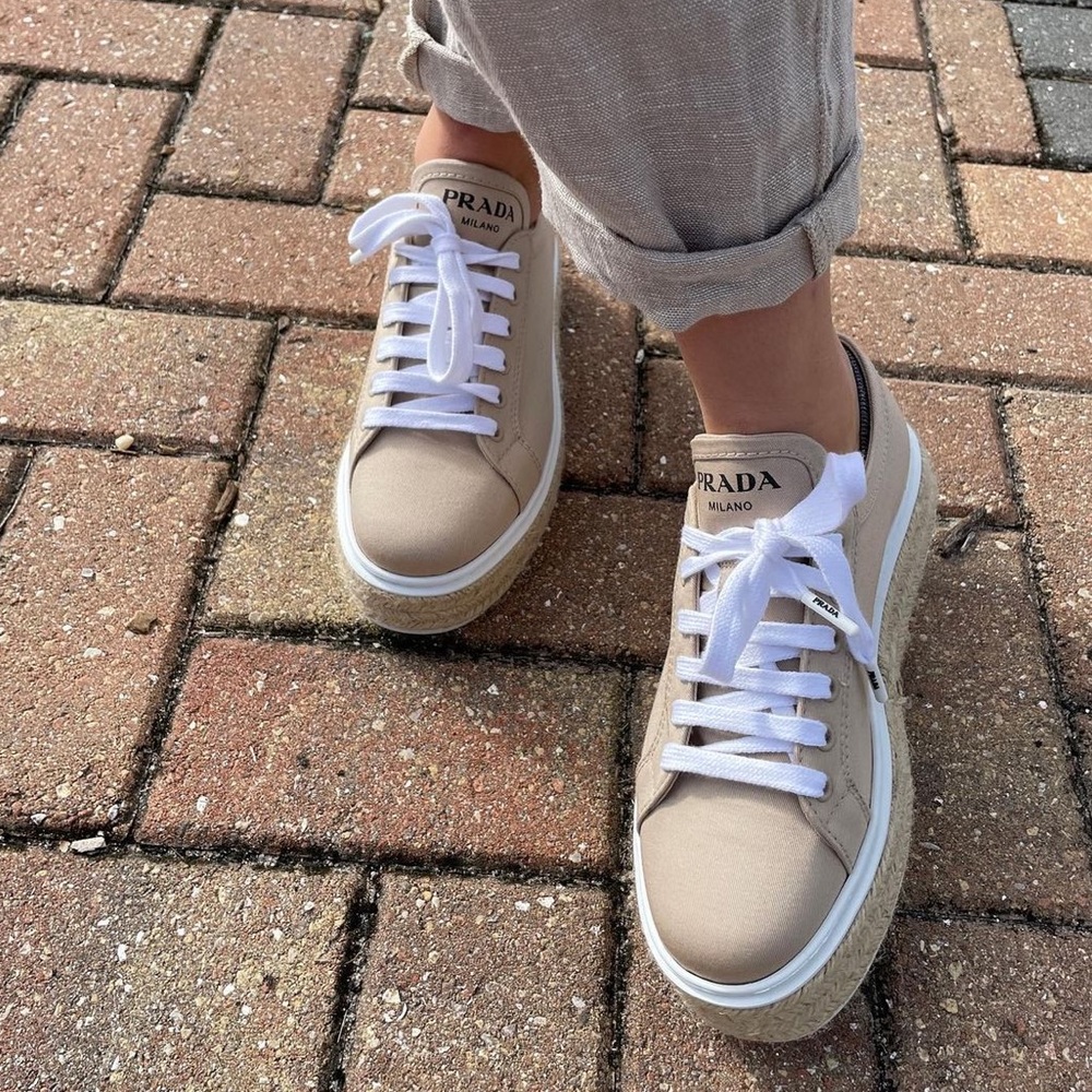 Prada platform espadrilles sneakers